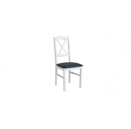 NIEL 11 (NILO 11)-jídelní židle BÍLÁ / látka šedá 8 - kolekce "DRE" (K150-Z)