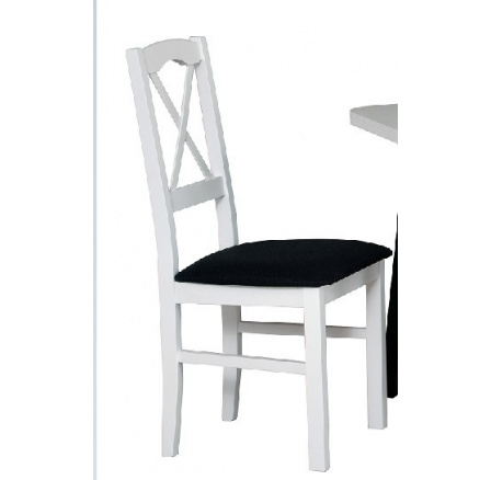 NIEL 11 (NILO 11)-jídelní židle BÍLÁ / látka Černá 13X - kolekce "DRE" (K150-Z)
