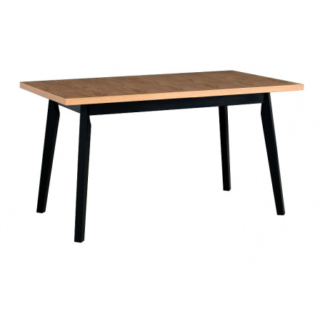 OSTENA 5 (OSLO 5) jídelní stůl rozkládací -lamino deska Dub grandson/ nohy černá- kolekce "DRE" (K150-Z)