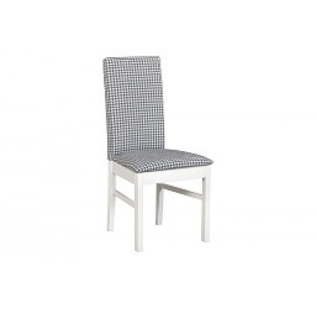 Romana 1 - jídelní židle bílá / látka karo č.33 - (ROMA 1) kolekce "DRE"  (K150-Z)