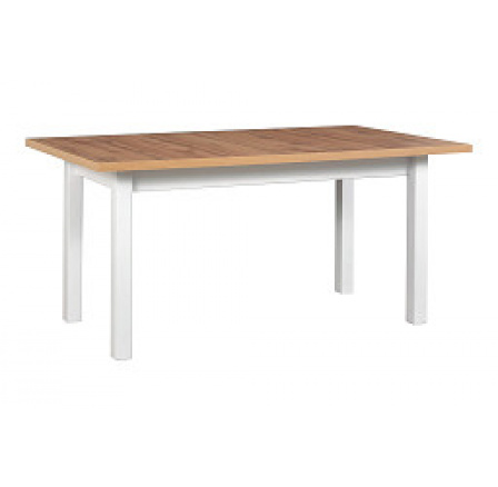 MADONA 2XL (MODENA 2XL)  jídelní stůl rozkládací lamino Dub wotan/ noha bílá dřevo -kolekce "DRE" (K150-Z)