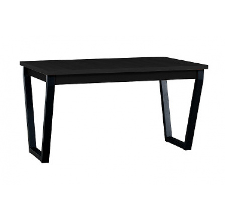 IKONA 2 - jídelní stůl rozkládací (IKON 2)  lamino černá/ noha kov černá - kolekce "DRE" (K150-Z)