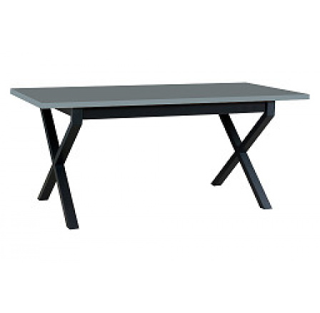 IKONA 1 - jídelní stůl rozkládací (IKON 1)  lamino grafitová/ noha kov černá - kolekce "DRE" (K150-Z)