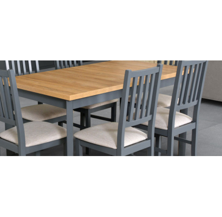 MADONA 1P (MODENA 1P)  jídelní stůl rozkládací lamino Dub grandson / noha grafitová dřevo -kolekce "DRE" (K150-Z)