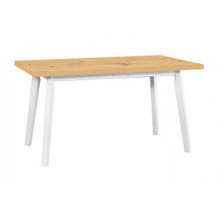 OSTENA 5 (OSLO 5) jídelní stůl rozkládací -lamino deska Dub artisan/ nohy bílá dřevo - kolekce "DRE" (K150-Z)