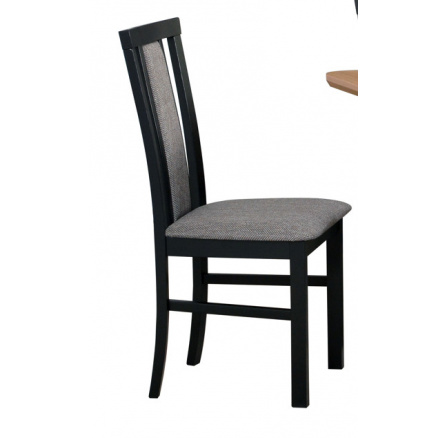MIA 7 (MILANO 7)- jídelní židle černá/ látka hnědošedá č. 12X - kolekce "DRE"  (K150-Z)