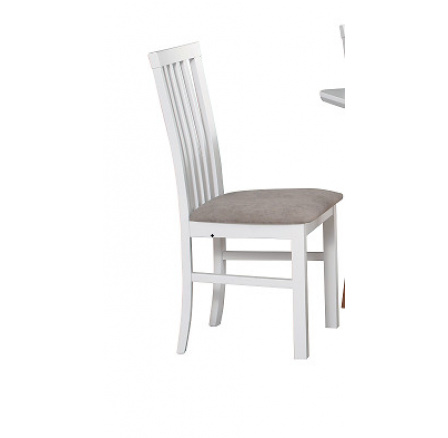 MIA 1 (MILANO 1) - jídelní židle bílá/ látka Béžová č.25X  - kolekce "DRE" (K150-Z)