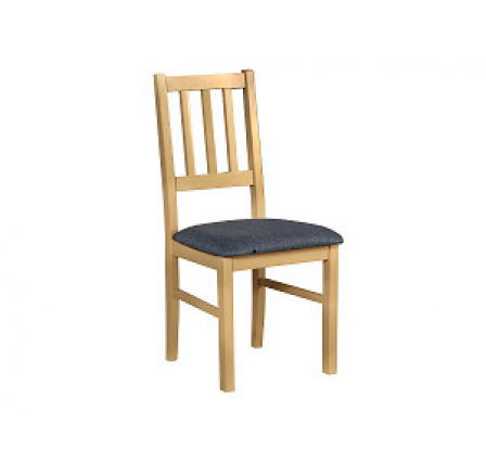 BOSANOVA 4 jídelní židle (BOSS 4) BUK / látka hnědošedá látka č.12x (DM)- kolekce "DRE" (K150)