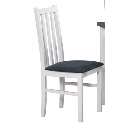BOSANOVA 10 (BOSS 10) - jídelní židle  bílá/ látka tmavě šedá č.13 - kolekce "DRE" (K150-Z)