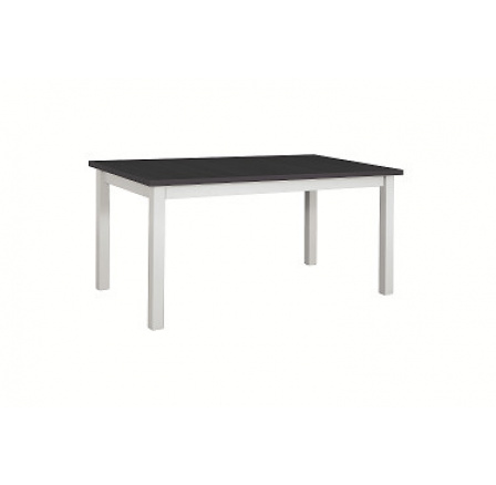MADONA 2 (MODENA 2) - jídelní stůl rozkládací - lamino grafitová / nohy bílá - kolekce "DRE" (K150-Z)