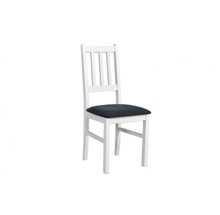 BOSANOVA 4 jídelní židle (BOSS 4) dřevo Bílá/ látka grafitová č.11 (DM)- kolekce "DRE" (K150-E)