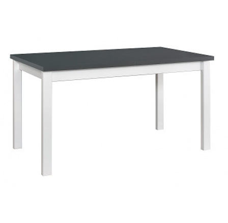 ALBATROS 1 (ALBA 1) - jídelní stůl rozkládací - lamino Grafitová/nohy+sokl Bílá - kolekce "DRE" (K150-E)
