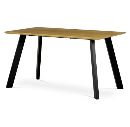 Stůl jídelní 140x80x75cm, deska MDF, 3D dekor divoký dub
