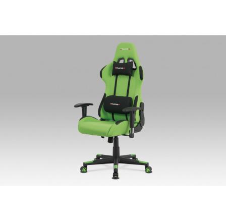 Kancelářská židle, zelená látka, houpací mech., plastový kříž