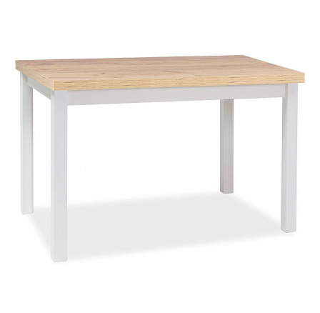 Jídelní stůl ADAM, dub artisan/bílý mat, 100x60 cm