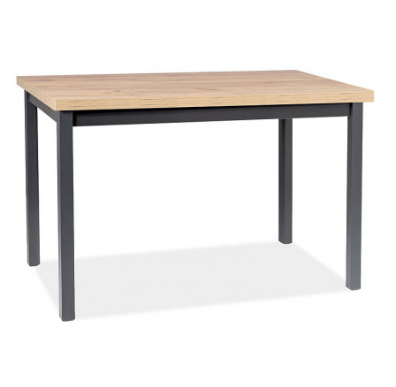 Jídelní stůl ADAM, dub artisan/černý, 100x60 cm