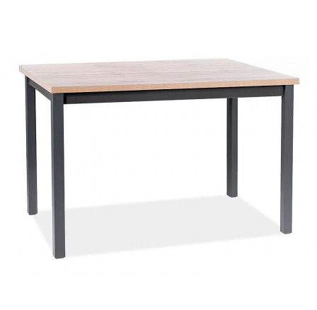 Jídelní stůl ADAM, dub wotan/černý, 120x68 cm