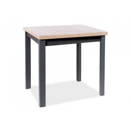 Jídelní stůl ADAM, dub wotan/černý, 60x95 cm