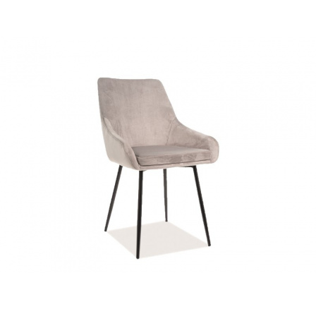 Jídelní židle ALBI Velvet, světle šedý Aksamit 148