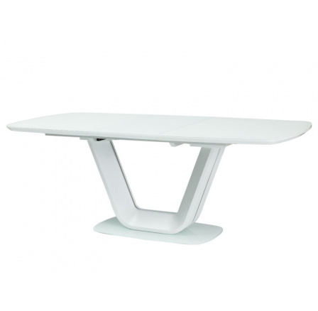 Jídelní stůl ARMANI, bílý mat - 160(220)x90