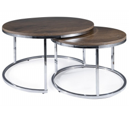 Konferenční stůl ATLANTA III set 2 stolů, Ořech/Chrom