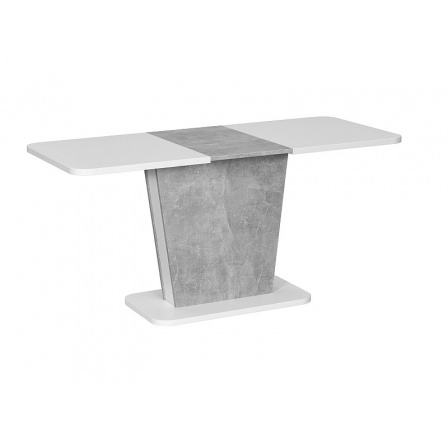 jídelní stůl CALIPSO, Bílý mat/efekt betonu