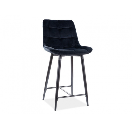 Barová židle CHIC H-2 Velvet, černá/černý Bluvel 19