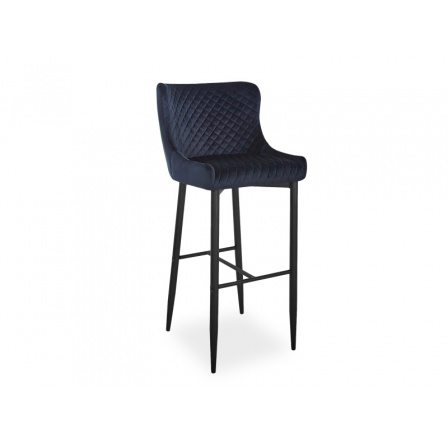 Barová židle COLIN B H-1 Velvet, černá/černý Bluvel 19