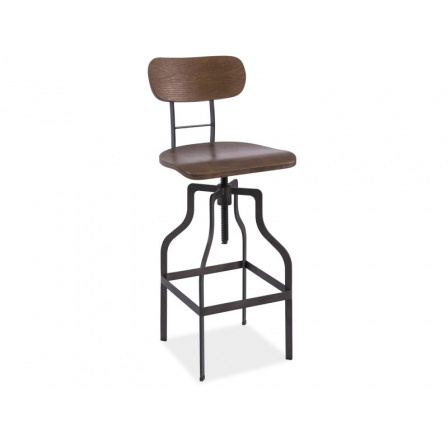 Barová židle DROP, tmavý ořech/grafit