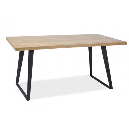 Jídelní stůl FALCON, dub/černá, 150x90 cm