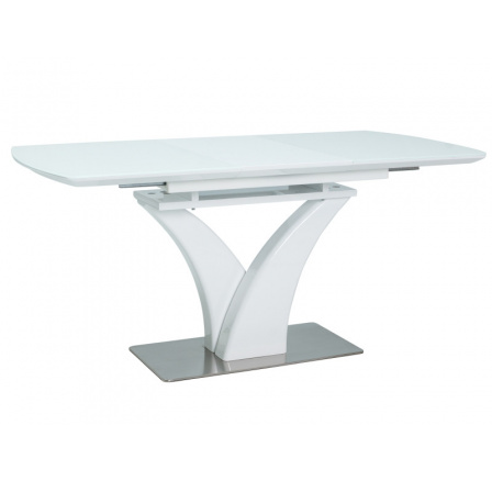 Jídelní stůl FARO, bílý lak - 120(160)x80