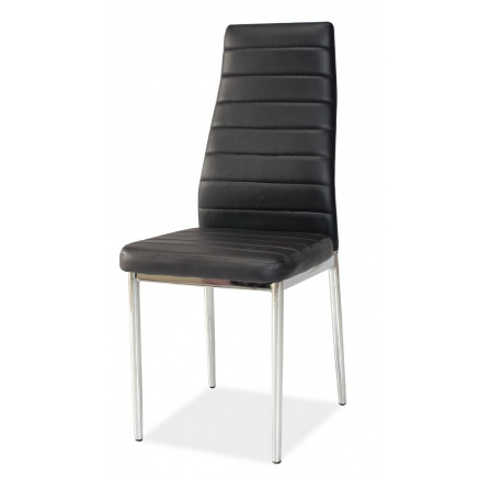 Jídelní židle H-261, černá ekokůže/chrom