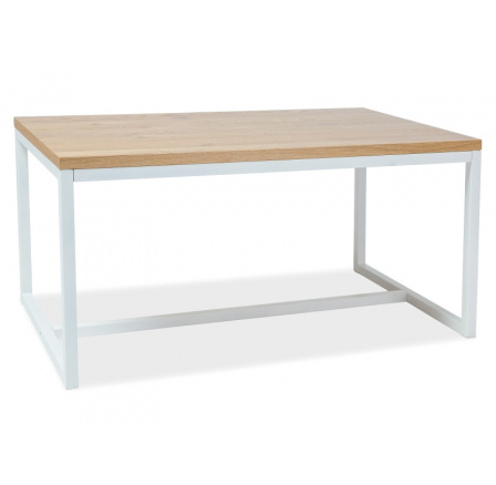Stůl LORAS A NATURAL dýha dub/bílá 150x90