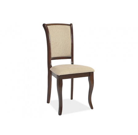 Jídelní židle MNSC, tmavý ořech/béžová 01