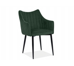 Jídelní židle MONTE manšestr, Zelený Fjord 79/černý mat