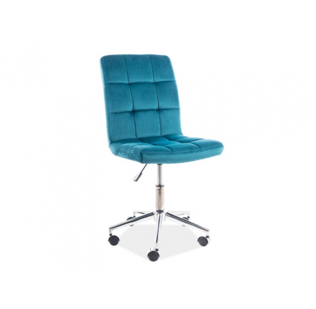 Kancelářská židle Q-020 Velvet, tyrkys Bluvel 85