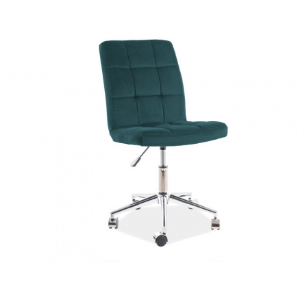 Kancelářská židle Q-020 Velvet, zelená Bluvel 78