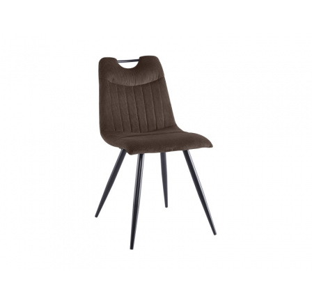 Jídelní židle ORFE Manšestr hnědý Fjord 47/černý mat