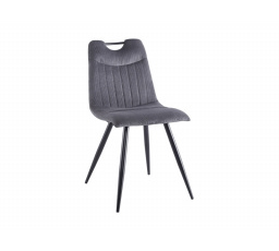 Jídelní židle ORFE manšestr šedý Fjord 15/černý mat