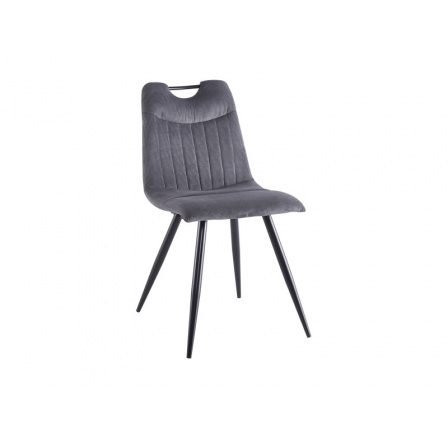 Jídelní židle ORFE manšestr šedý Fjord 15/černý mat
