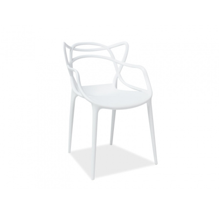Jídelní židle TOBY bílá, stohovatelná