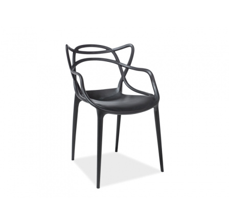 Jídelní židle TOBY černá, stohovatelná