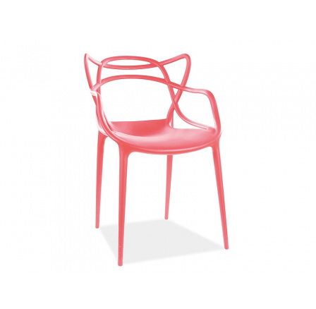 Jídelní židle TOBY červená, stohovatelná