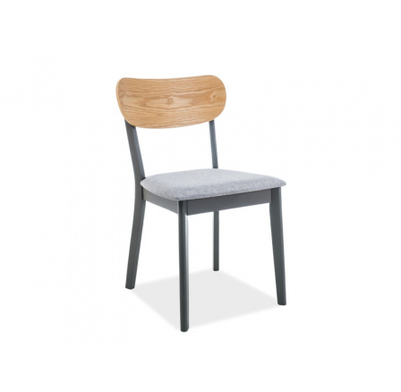 Jídelní židle VITRO, dub/grafit/šedá 111