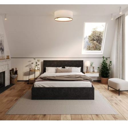 Čalouněná postel TULSA - Ottawa, barva: černá - 140 x 200