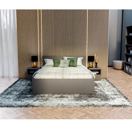 Jednodílná postel PANAMA, barva: šedá - 140 x 200