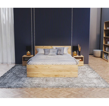 Jednodílná postel PANAMA, barva: dub craft - 140 x 200