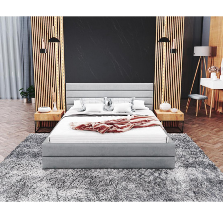 Čalouněná postel -VIRGINIA TRINITY (GREY) - 90 x 200