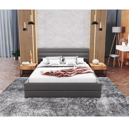 Čalouněná postel -VIRGINIA TRINITY (GRAPHITE) - 160 x 200