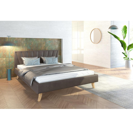 Čalouněná postel - HEAVEN TRINITY (BRONZOVÁ) - 160 x 200